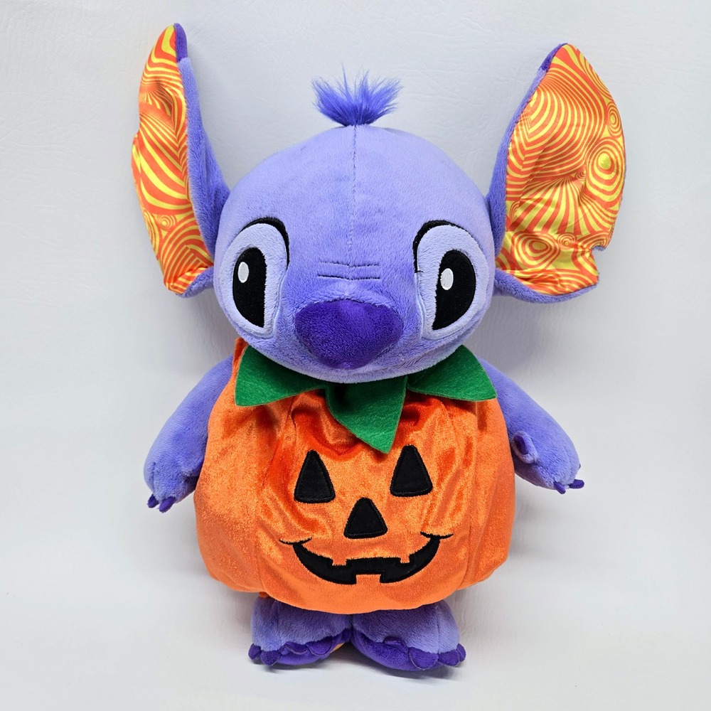 Build A Bear Disney Stitch Halloween Pumpkin Plush Purple Alien Wicked Mischief